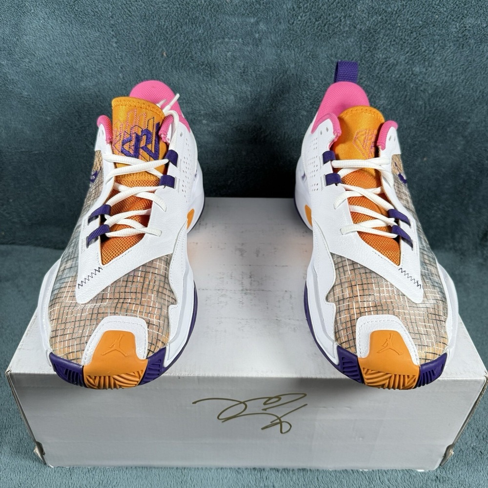 Jordan One Take 4 White/Purple/Gold Basketball Shoes Men's Size 11.5 DO7193-100‎ - Picture 3 of 8